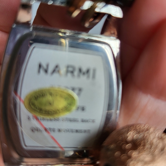 NARMI Ladies Wide Gold And  Bronze Changeable Band Quartz Wrist Watch Works! - Picture 3 of 4